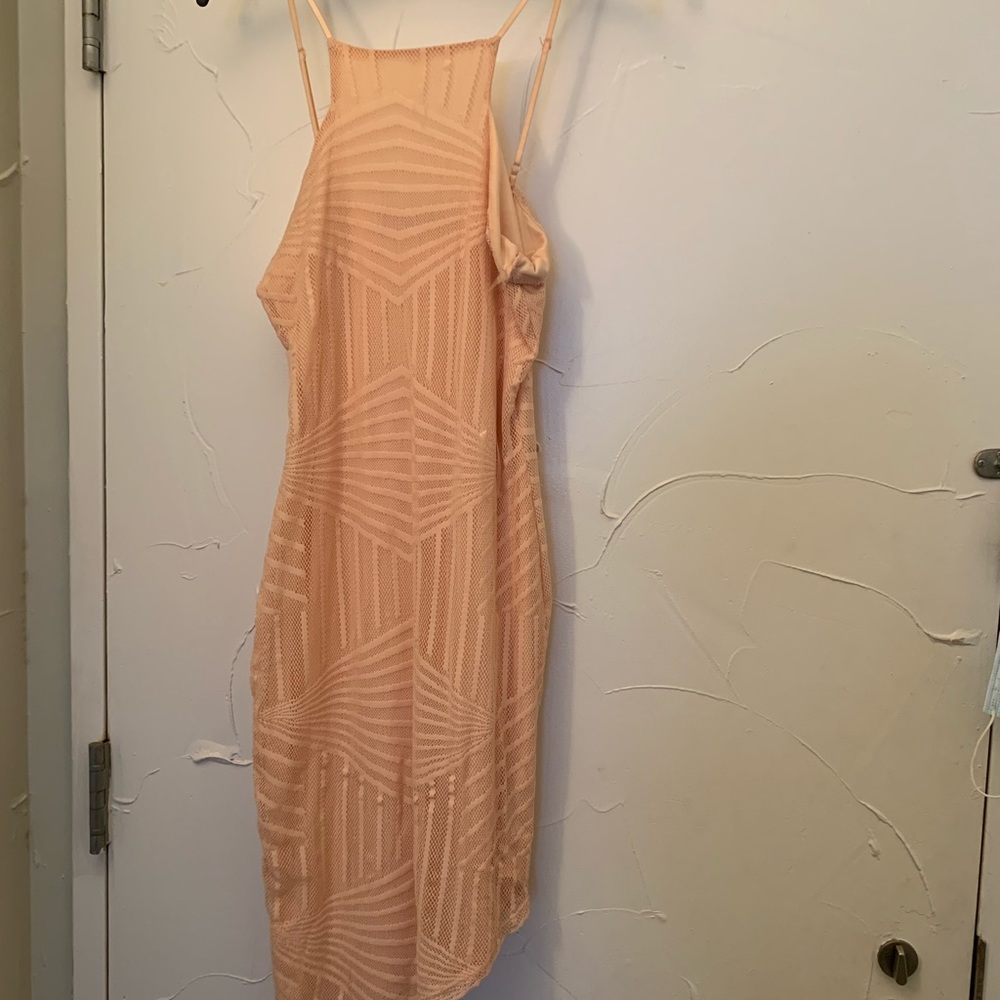 Akira Asymmetrical BodyCon Dress, Pink